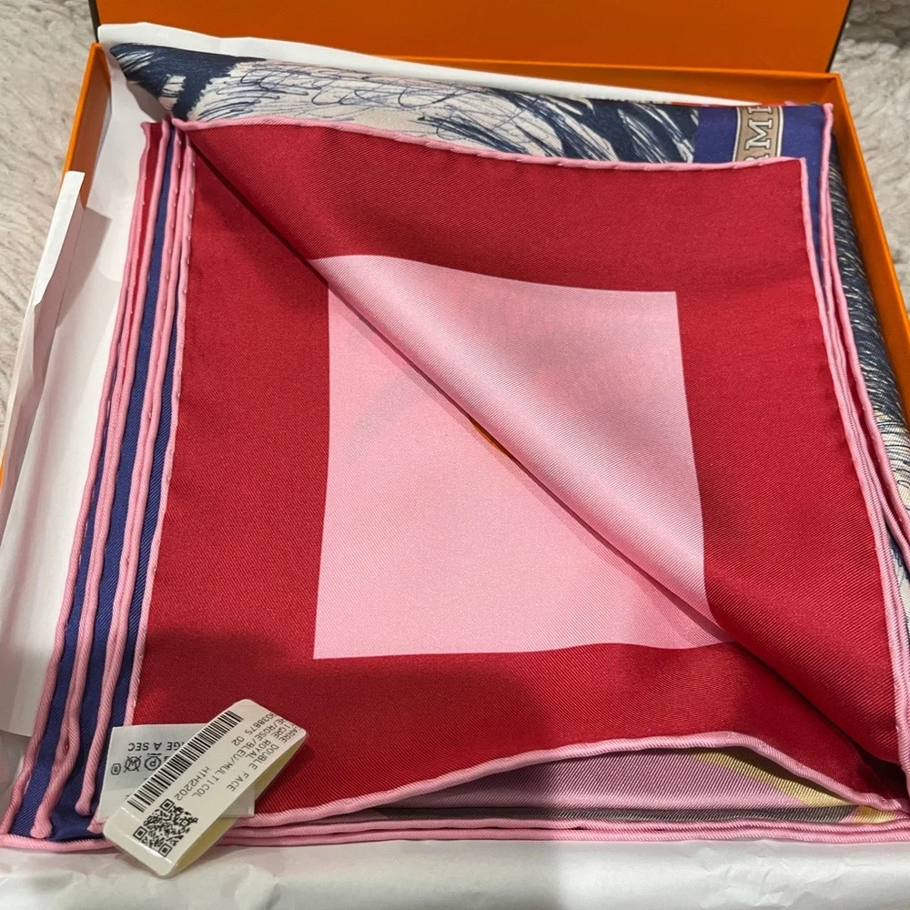 Hermès Tigre Royal double face scarf 90